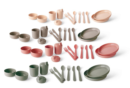 Dantoy TINY BIObased Sztućce dla dzieci 2set Mocca/Olive