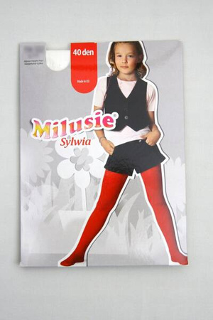Milusie Rajstopy Rozmiar 104-110 Białe Gładkie