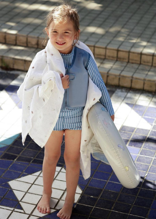 Vanilla Copenhagen Koło do pływania Ocean Print Oyster Grey