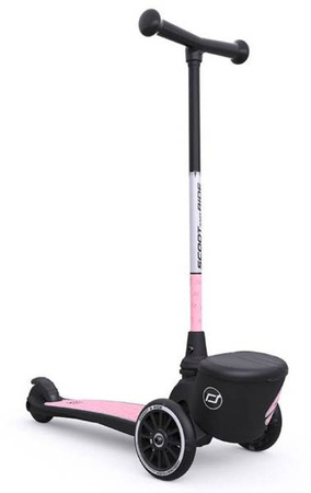 Scootandride Highwaykick 2 Lifestyle Hulajnoga Trójkołowa Balansowa ze Świecącymi Kółkami i Odblaskową Kierownicą 2+ Reflective Rose