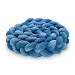 SenLove Ochraniacz do Łóżeczka Warkocz 360cm Ciemnoniebieski