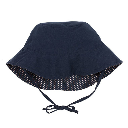Lassig Kapelusz dwustronny Polka Dots navy UV 50+