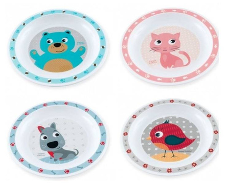 Canpol Babies Talerzyk Plastikowy Cute Animals Mix