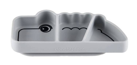 Done by Deer Talerzyk z Przyssawką Croco Grey