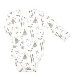 Nicol Chłopięce Body Długi Rękaw Bruno Zielono - Popielate