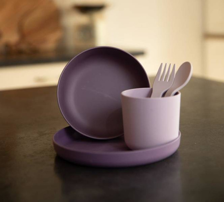 Bo Jungle Zestaw Naczyń BioPlastik CPLA purplepink 