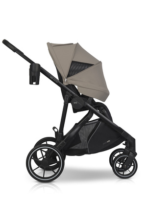 Easy Go Duoflex Wózek Głęboko-Spacerowy Bliźniaczy Rok po Roku Savana Beige 2 Siedziska 1 Gondola