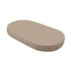 Waldin Prześcieradło z Bawełny Organicznej Owalne 123x73cm Taupe