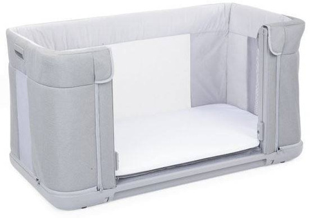 Chicco Next2Me Forever Łóżeczko Dostawne 3w1 do 22kg Moon Grey + Prześcieradło 2szt Pink Pois
