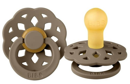 Bibs Boheme 2-Pak Smoczki Uspokajające Kauczukowe Hevea Rozmiar S Dark Oak & Blush
