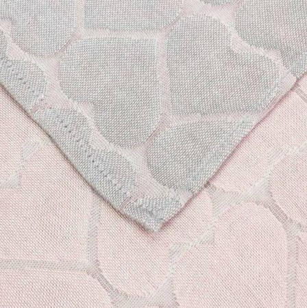 Texpol Pieluszka Bambusowa 75x75 Heart Pudrowy Róż