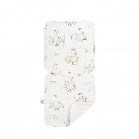 Bonjur Cherie Bambusowa dwustronna Wkładka do wózka duża Gąski 36x86 cm