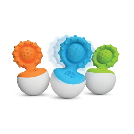 Fat Brain Toy Dimpl Bąbelki Gryzak Wańka Wstańka Niebieska