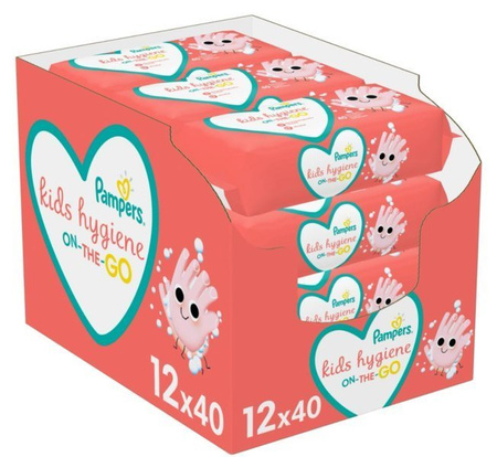 Pampers On The Go Chusteczki Nawilżane 12x40 szt