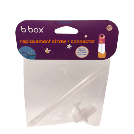B.Box Zestaw Słomki z Konektorem Do Butelki Tritanowej 450ml