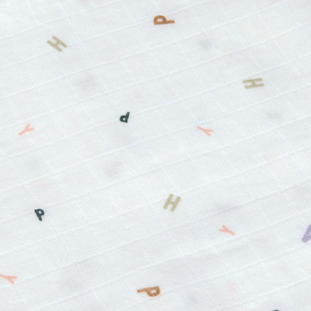 Lassig Muślinowa pieluszka otulacz z bawełny organicznej Zestaw 3 szt. 60x60cm Happy Fruits peach