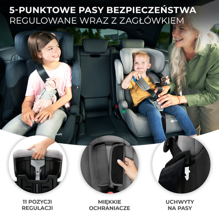 Kinderkraft Comfort Up I-Size Fotelik Samochodowy 9-36 kg Różowy