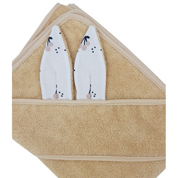 Eko Bawełniane Okrycie Kąpielowe 100x100 Beż