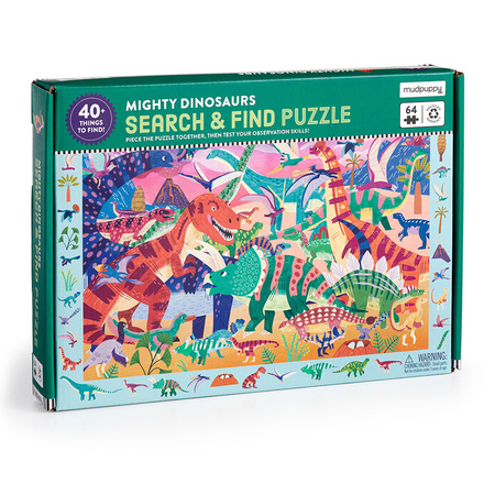 Mudpuppy Puzzle obserwacyjne Potężne dinozaury 64 elementy 4+