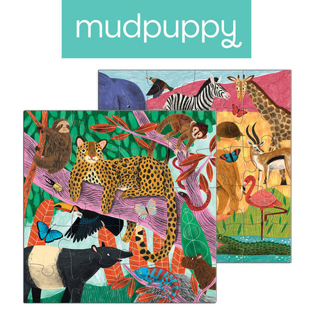 Mudpuppy Puzzle magnetyczne 2w1 Safari & dżungla 20 elementów 4+
