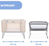 Chicco Next2Me Forever Łóżeczko Dostawne 3w1 do 22kg Moon Grey + Prześcieradło 2szt Pink Pois