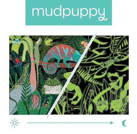 Mudpuppy Puzzle Świecące W Ciemności Żaby I Jaszczurki 100 Elementów 5+