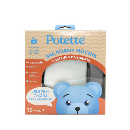 Potete Plus 2w1 Nocnik Turystyczny I Nakładka Szary