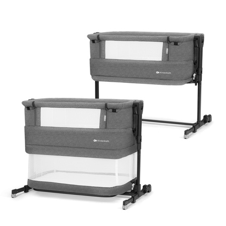 Kinderkraft Neste Grow Łóżeczko Dostawne Dark Grey