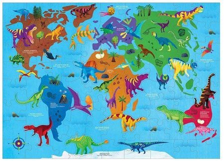 Mudpuppy Puzzle Świat Dinozaurów Z Elementami W Kształcie Dinozaurów 80 Elementów 5+