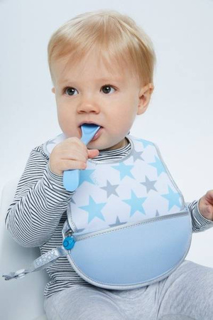 B.box Silikonowe Łyżeczki 2 Szt. Zielono-niebieskie