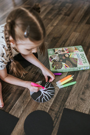 Janod Zestaw kreatywny Malowanie kropkami Dots painting I love creativity 8+