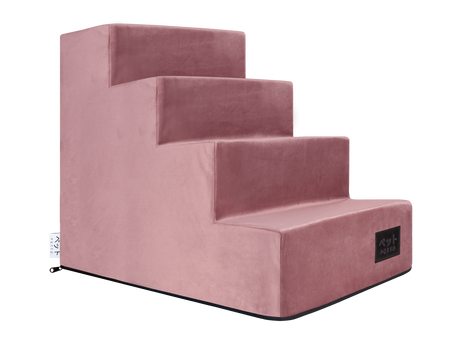 Petto Takai 4 Velvet Schodki Dla Psa Stopnie Ciemnoróżowe