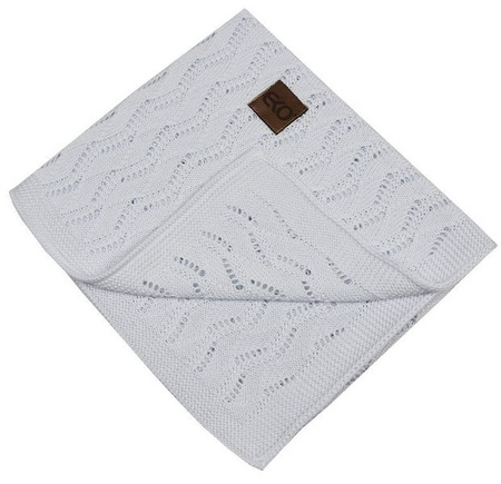 Kocyk Dzianinowy Bambusowy PLE-77 Biały