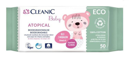 Chusteczki dla Niemowląt i Dzieci Cleanic Baby Eco Atopic 50 szt