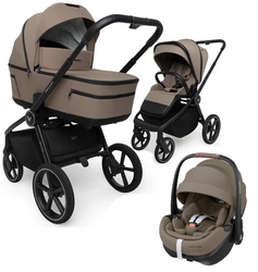 Muuvo Five Wózek Głęboko-Spacerowy + Maxi-Cosi Pebble 360 Pro2 Fotelik Samochodowy