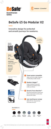 BeSafe iZi Go Modular X2 i-Size Fotelik Samochodowy - Peak Mesh