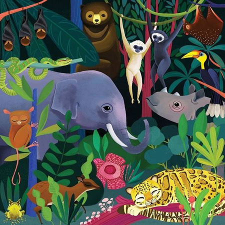 Mudpuppy Puzzle Rodzinne Świecące W Ciemności Dżungla 500 Elementów 8+