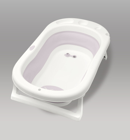 Primabobo MyToy Wanienka Składana z Matą Antypoślizgową, Zabawką Oraz Poduszką Do Kąpieli Różowa