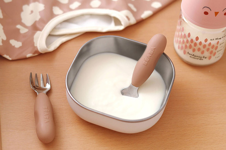 Beaba Zestaw pierwszych sztućców ze stali nierdzewnej Praline