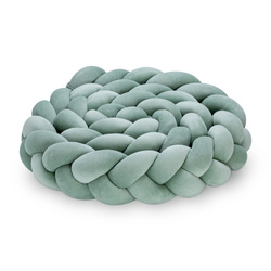 SenLove Ochraniacz do Łóżeczka Warkocz 360cm Szałwia