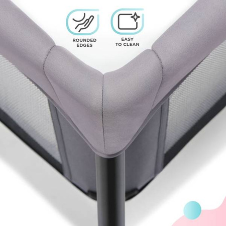 Kinderkraft Movi Łóżeczko Turystyczne   Grey&Wooden