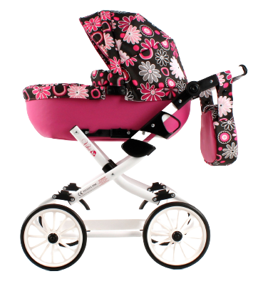 Adbor Viki Wózek dla Lalek Kwiatki Vi-02