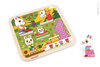 Janod Układanka drewniana 3D Rodzina króliczków w ogrodzie