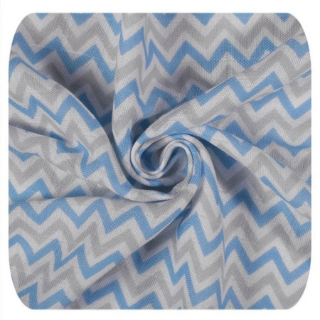 Xkko Ręcznik Bambusowy Otulacz 90x100cm Baby Blue Chevron