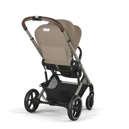 Cybex Balios S Lux 2.0 Wózek Głęboko-Spacerowy Almond Beige + Cloud G I-Size Fotelik Samochodowy 0-13kg + Baza G + Folie Przeciwdeszczowe + Adaptery