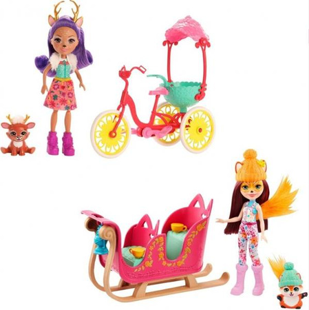 Mattel Enchantimals Barbie Lalka + Pojazd