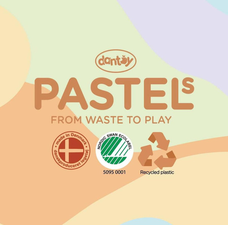 Dantoy EKO Koraliki do nawlekania 280 szt pastel