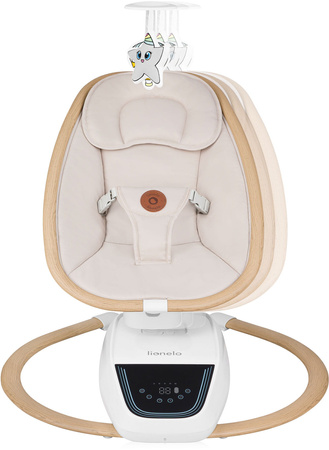 Lionelo Olivia - leżaczek elektryczny, leżaczko-bujaczek dziecięcy Beige Natural