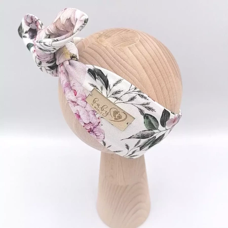 Baby in World Opaska Niemowleca Hortensje i Róże 6-12 mc