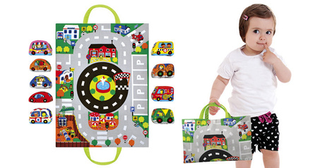 Training2s Zabawka Edukacyjna - Mata Edukacyjna Miasto + Samochodziki